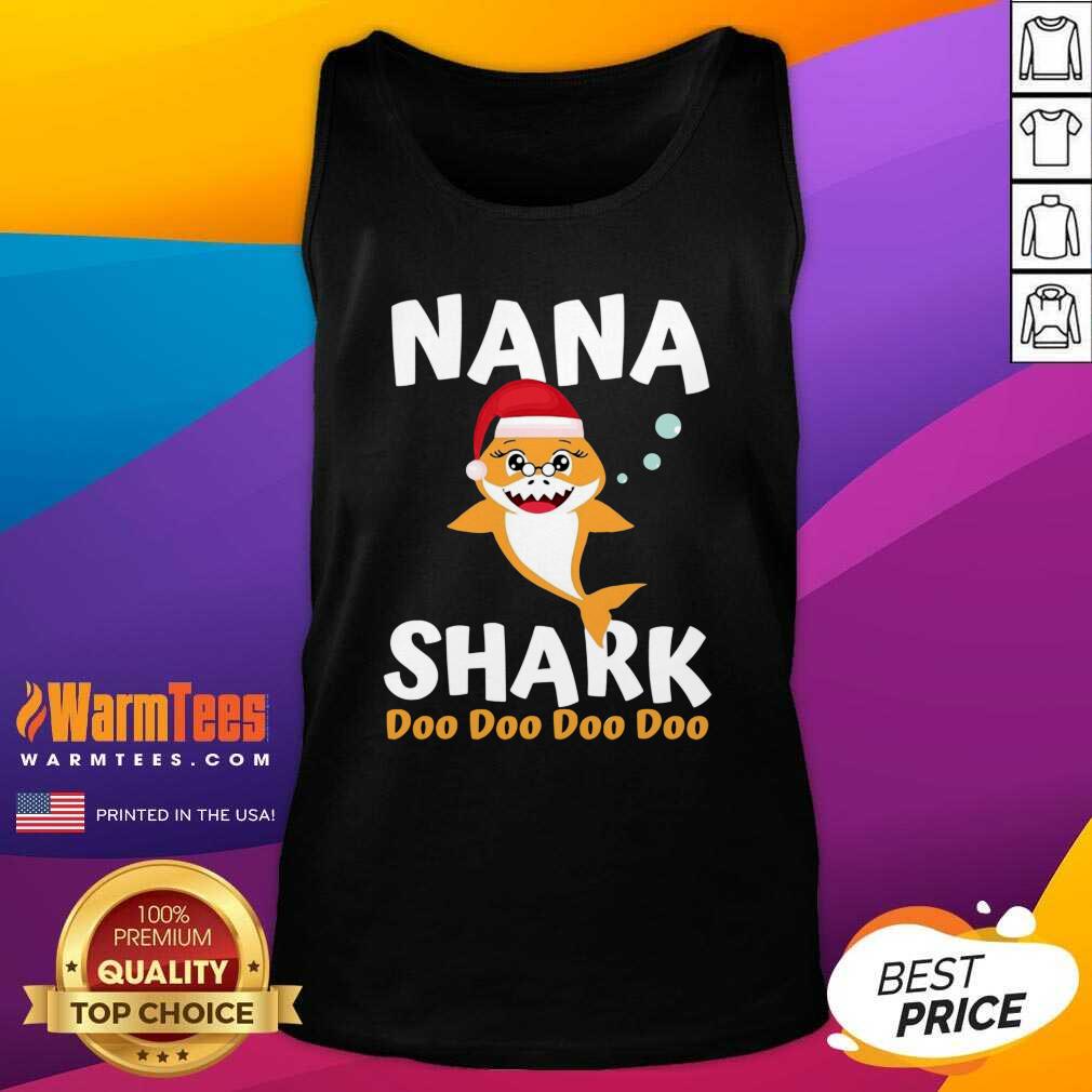 Pretty Nana Shark Christmas Mommy Shark Daddy Shark Shirt