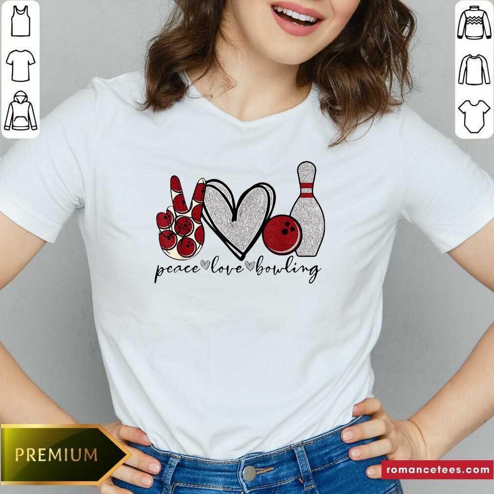 Pretty Peace Love Bowling Lover Shirt