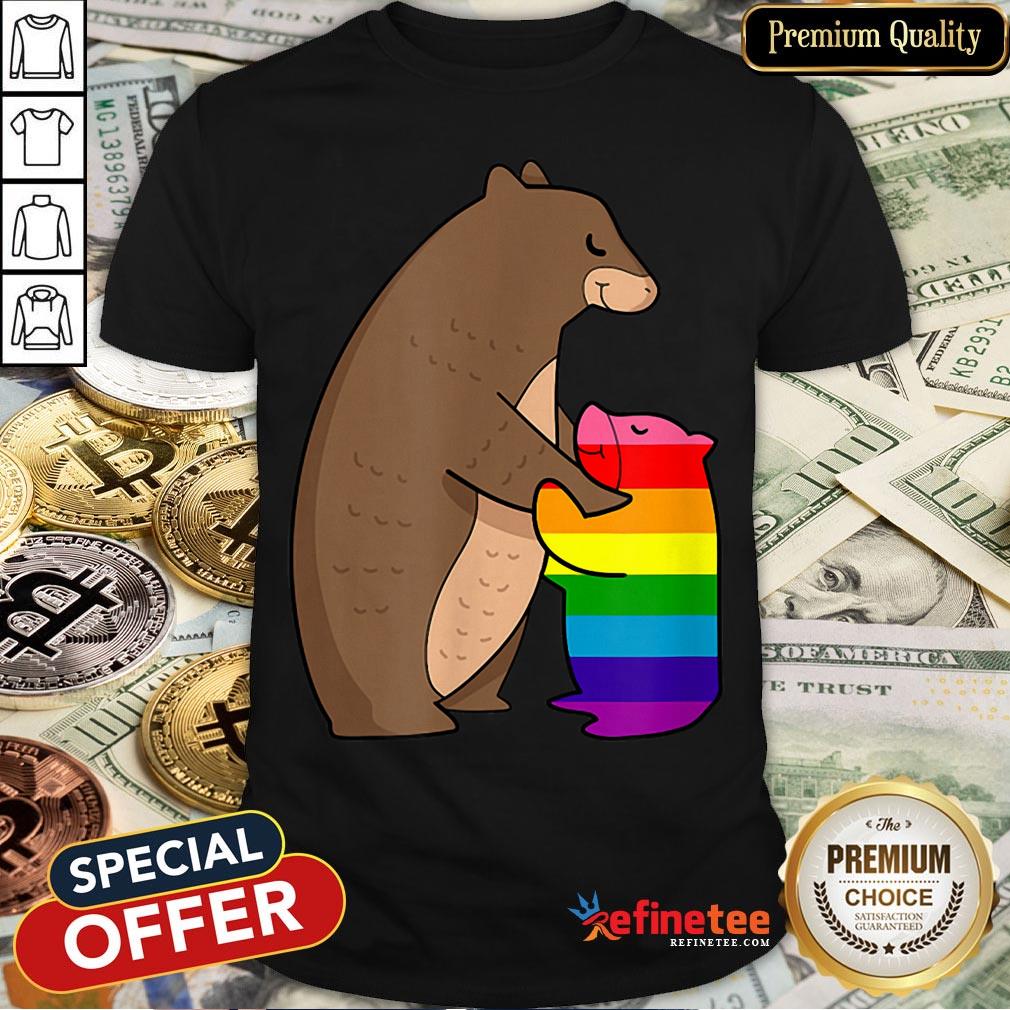 Pretty Premium Lgbt Pride Cute Mama Bear With Cub Unconditional Love Shirt