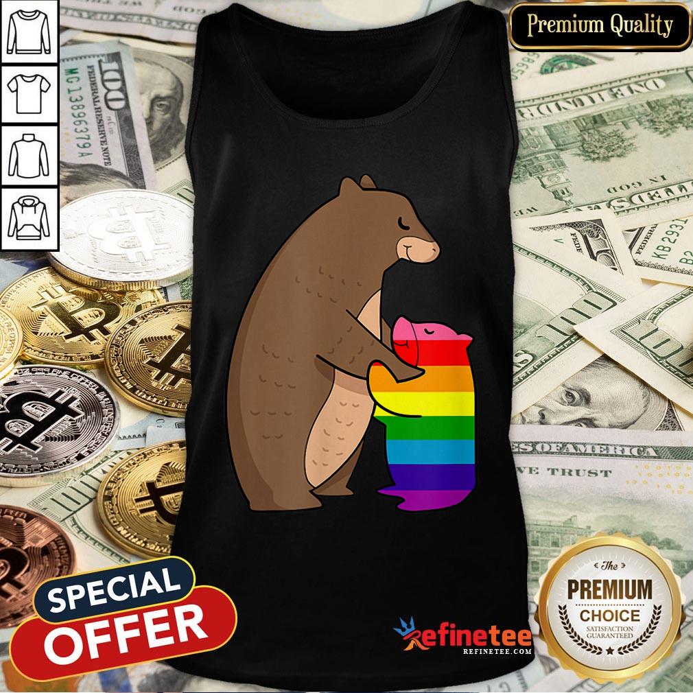 Pretty Premium Lgbt Pride Cute Mama Bear With Cub Unconditional Love Shirt