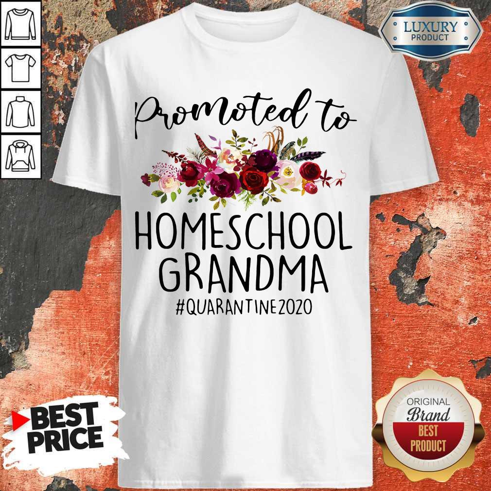 Pretty Promoted To Homeschool Grandma Quarantine 2020 Shirt