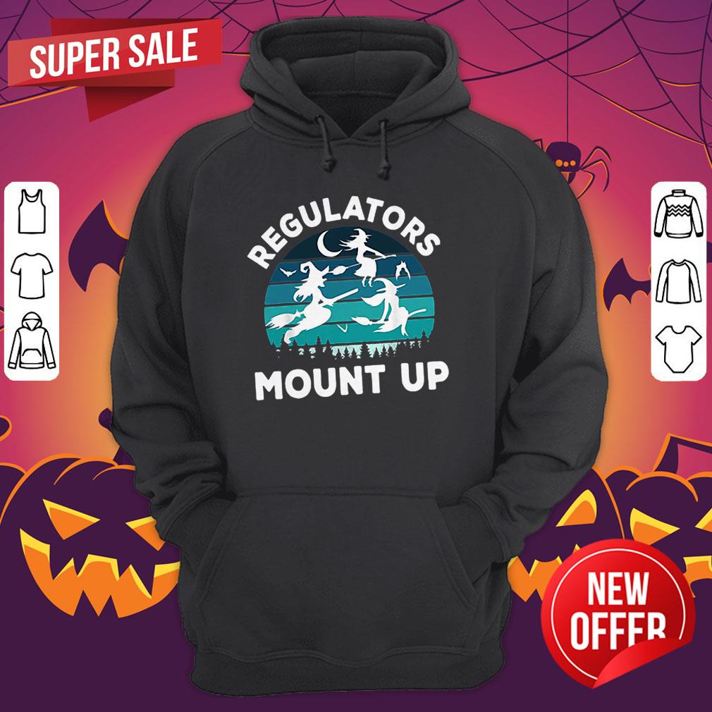 Pretty Regulators Mount Up Funny Halloween Flying Witches Shirt