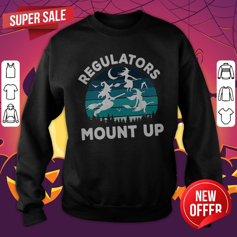 Pretty Regulators Mount Up Funny Halloween Flying Witches Shirt