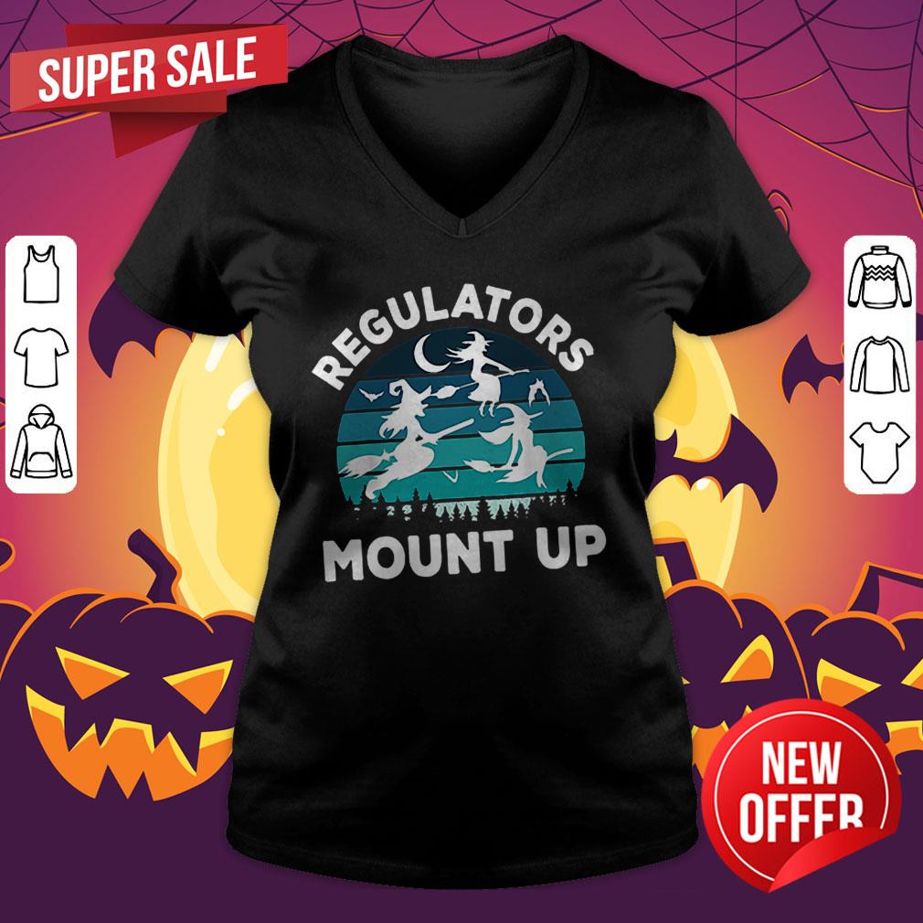 Pretty Regulators Mount Up Funny Halloween Flying Witches Shirt