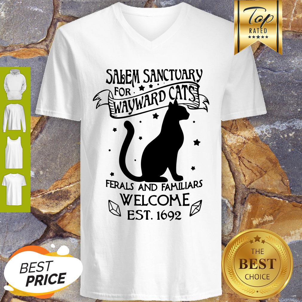 Pretty Salem Sanctuary For Wayward Cats Ferals And Familiars Welcome Shirt