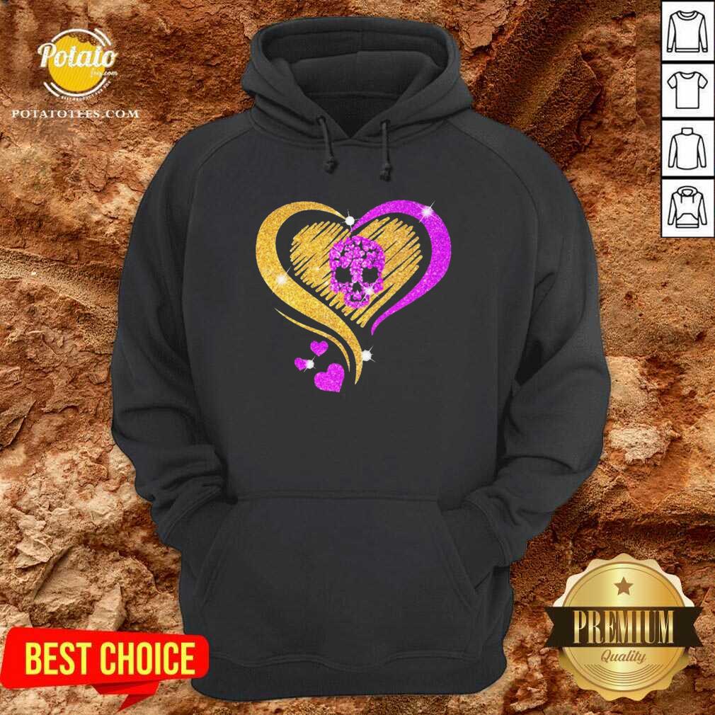 Pretty Skull Heart Bling Shirt