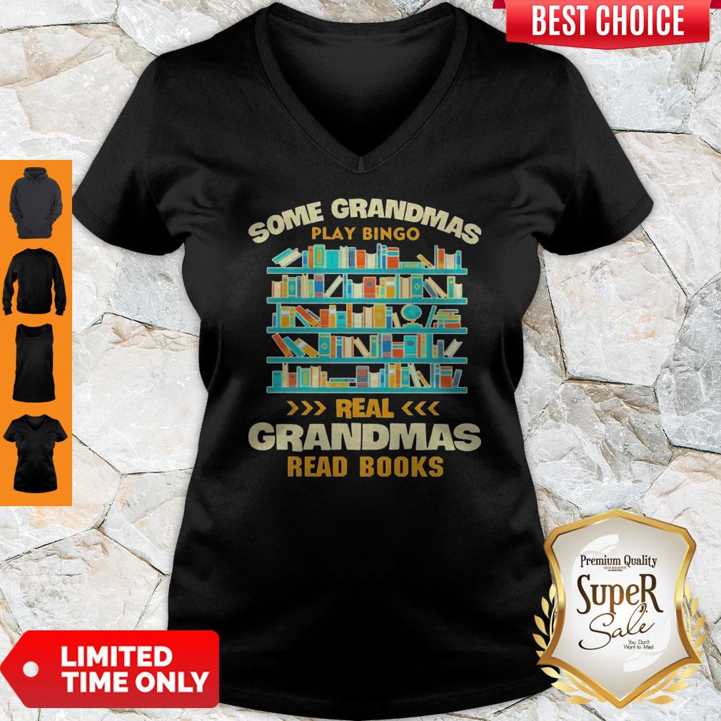 Pretty Some Grandmas Play Bingo Real Grandmas Read Books Shirt