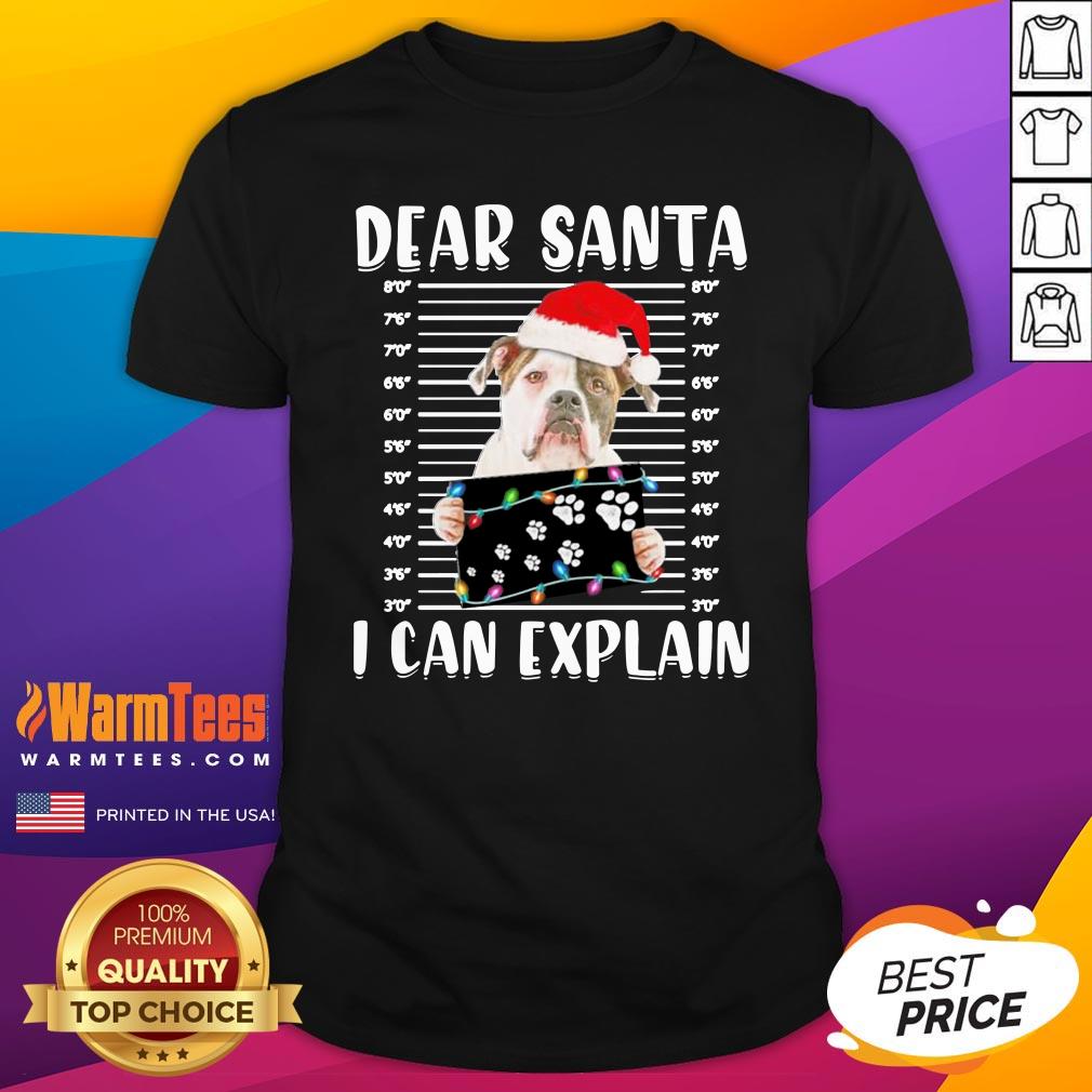Pro Bulldog Dear Santa I Can Explain Christmas Sweater Shirt