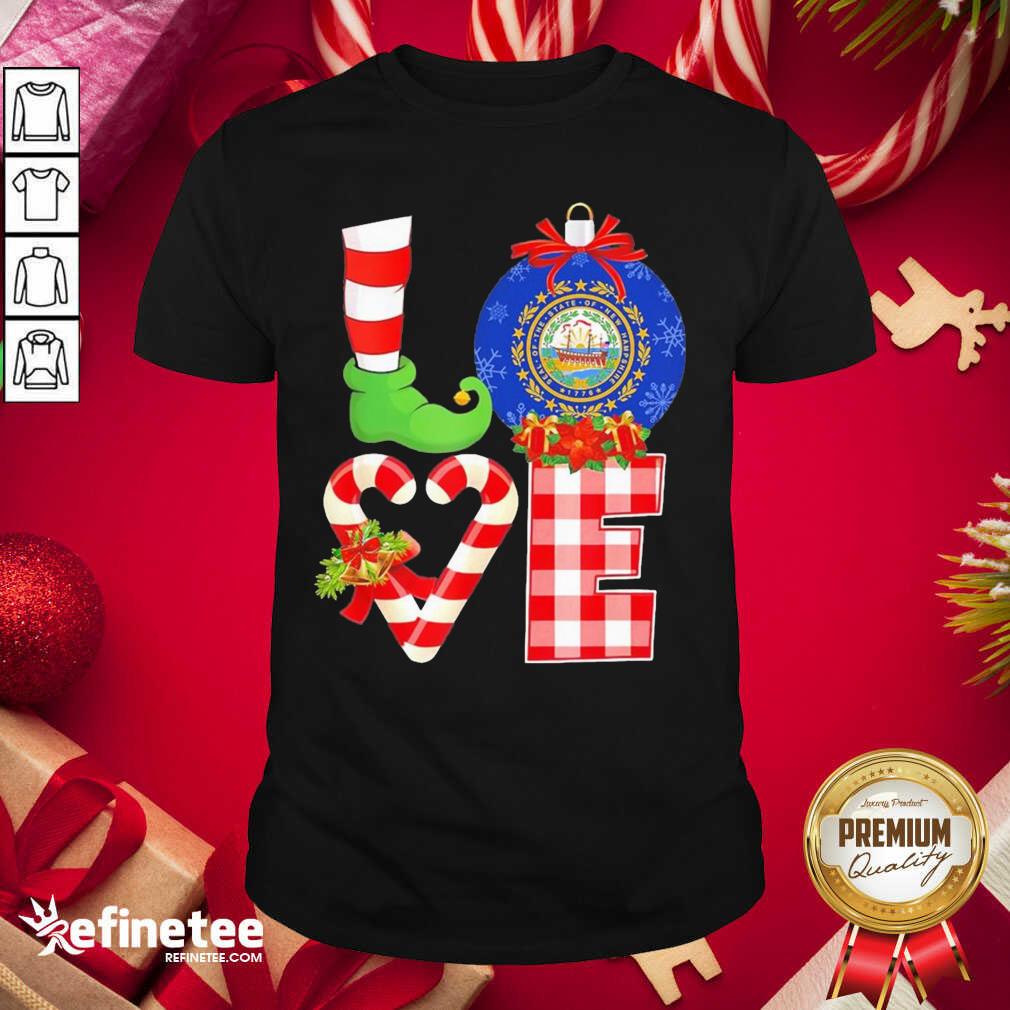 Pro Elf Love Seal Of The State Of Hampshire 1776 Christmas Shirt