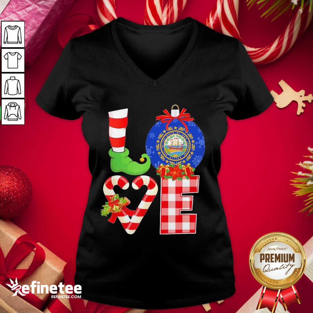Pro Elf Love Seal Of The State Of Hampshire 1776 Christmas Shirt