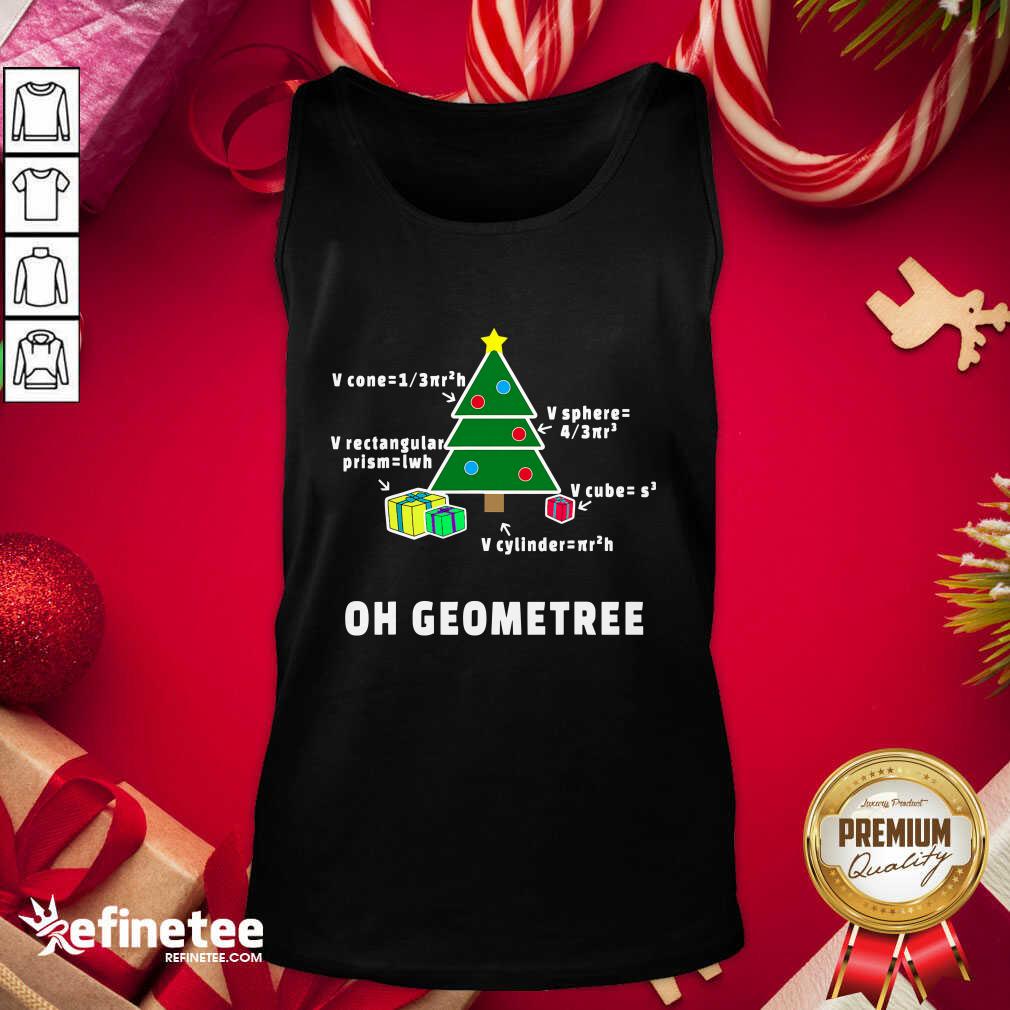 Pro Oh Geometree Christmas Tree Math Teacher Geometry Xmas Shirt
