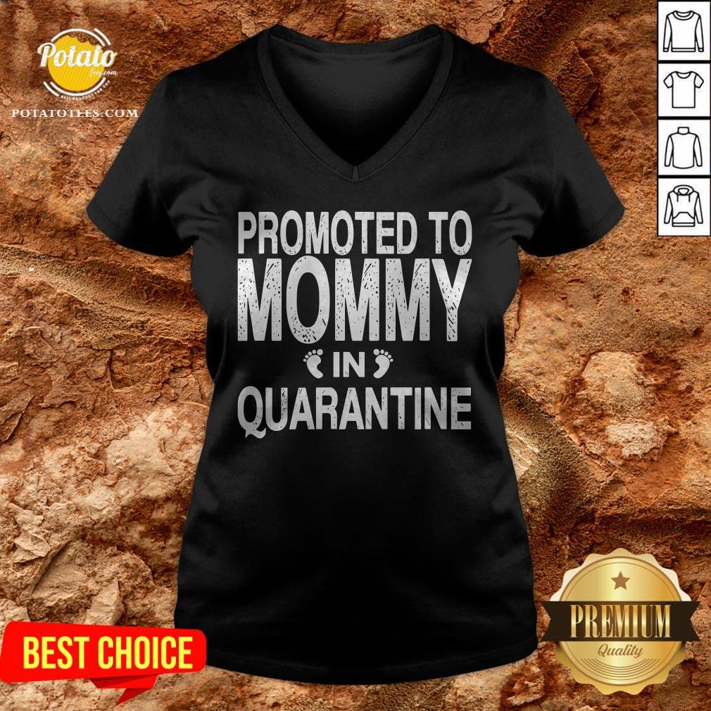 Promoted To Mommy In Quarantine Pregnancy Announcemet Shirt