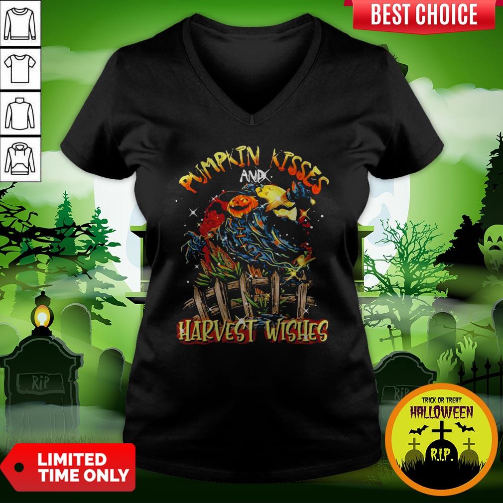 Pumpkin Kisses And Harvest Wishes Shirt