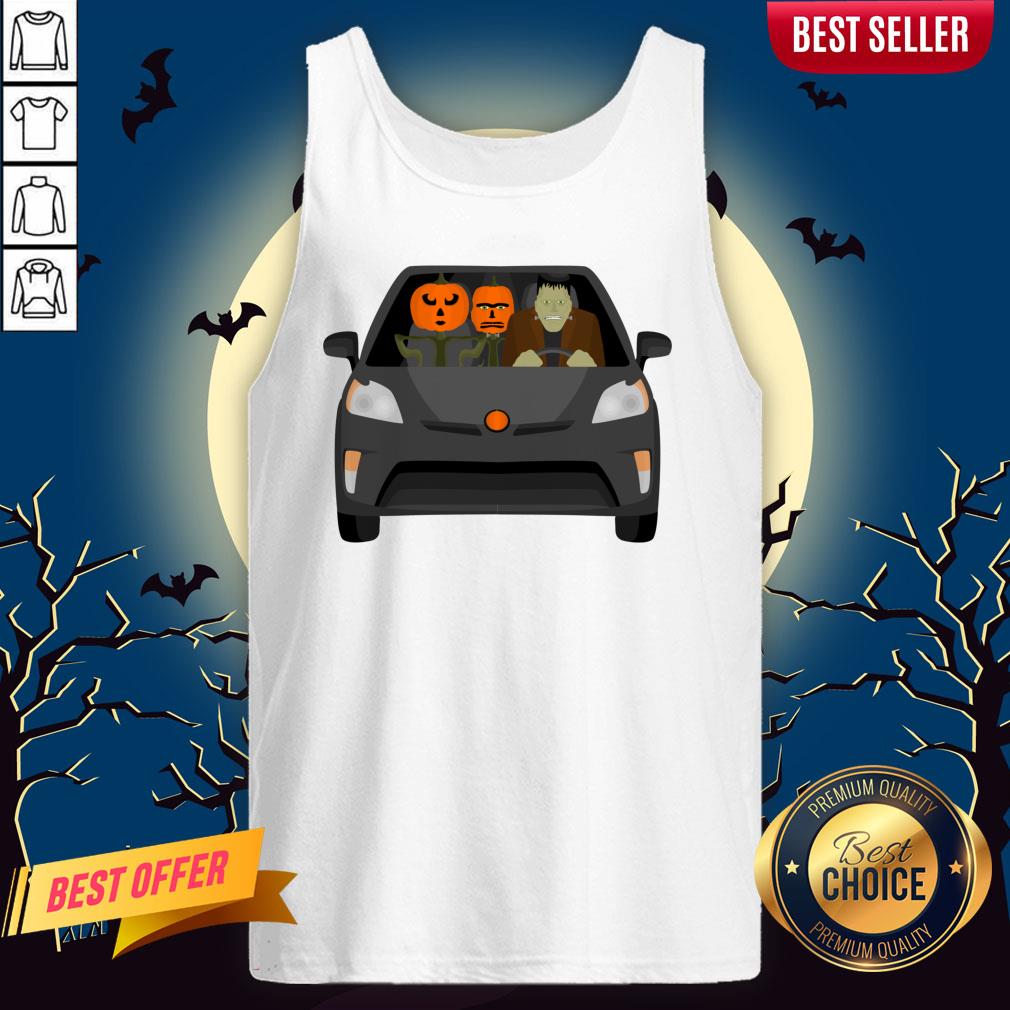Pumpkinstein Family Drive In The Car Halloween Day Shirt