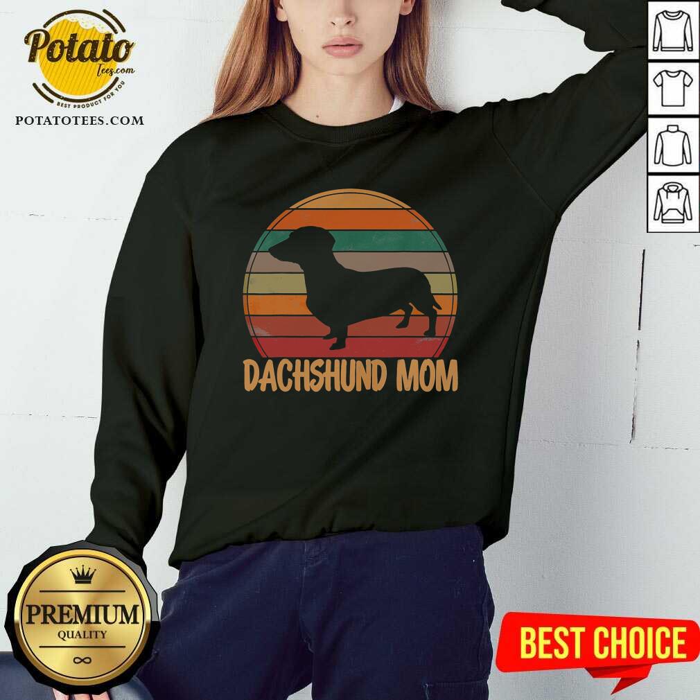 Retro Dachshund Mom Gift Doxie Vintage Shirt