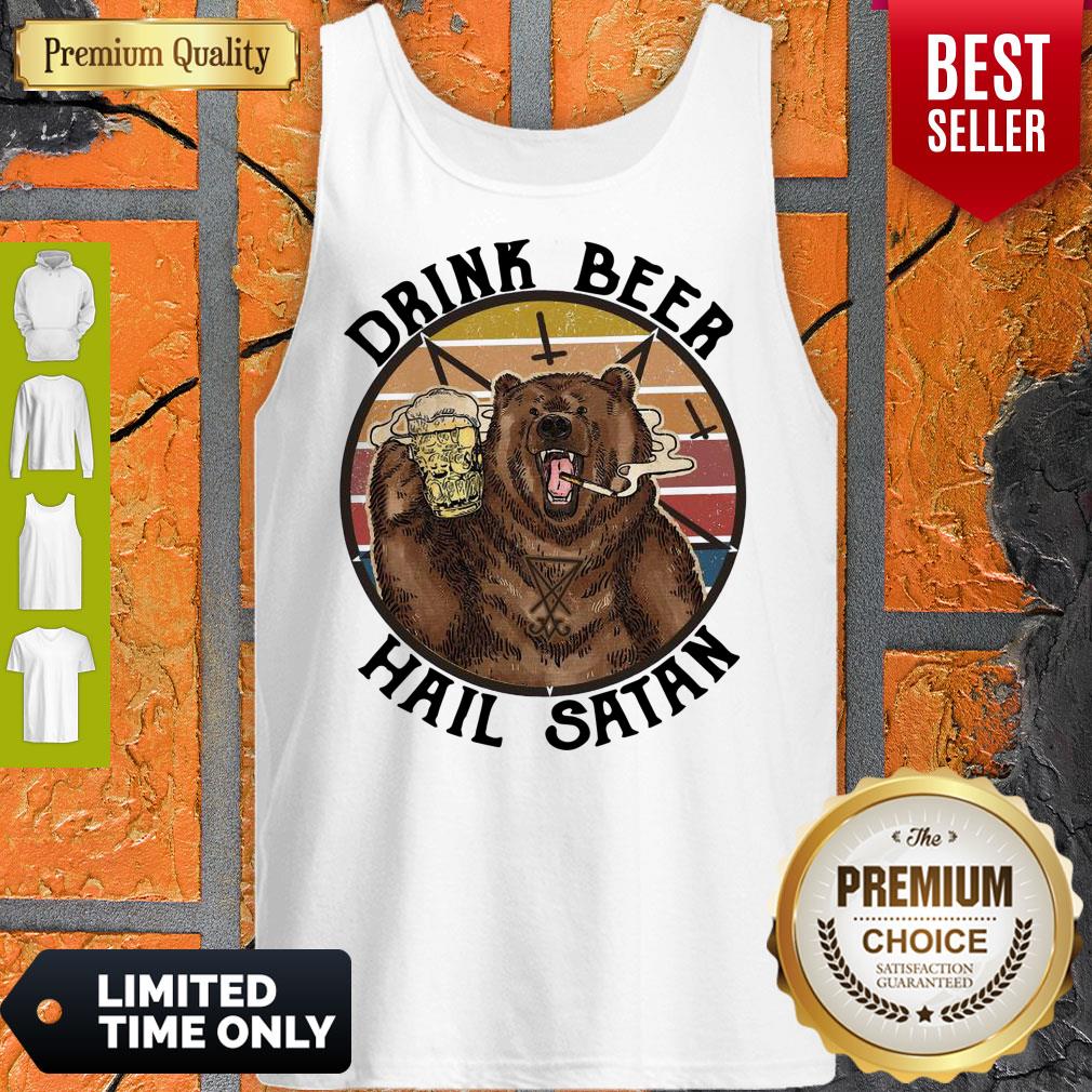 Official The Bear Drink Beer Hail Satan Shirt