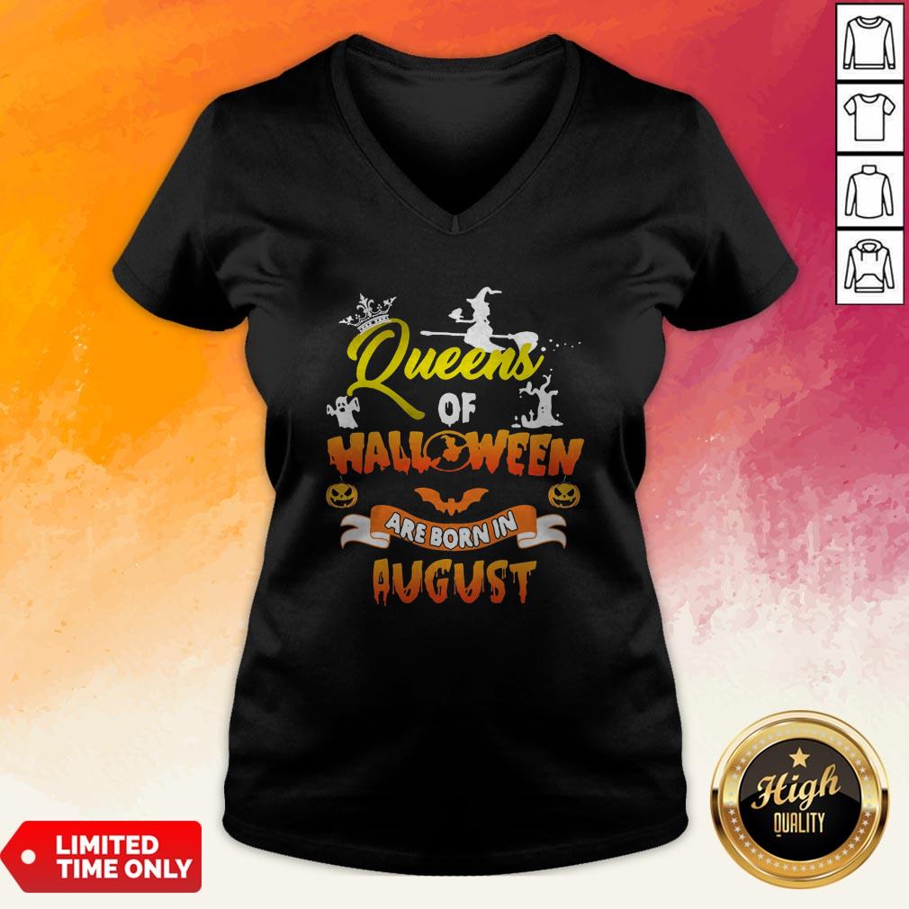 Queen Of Halloween Are Born In August Shirt