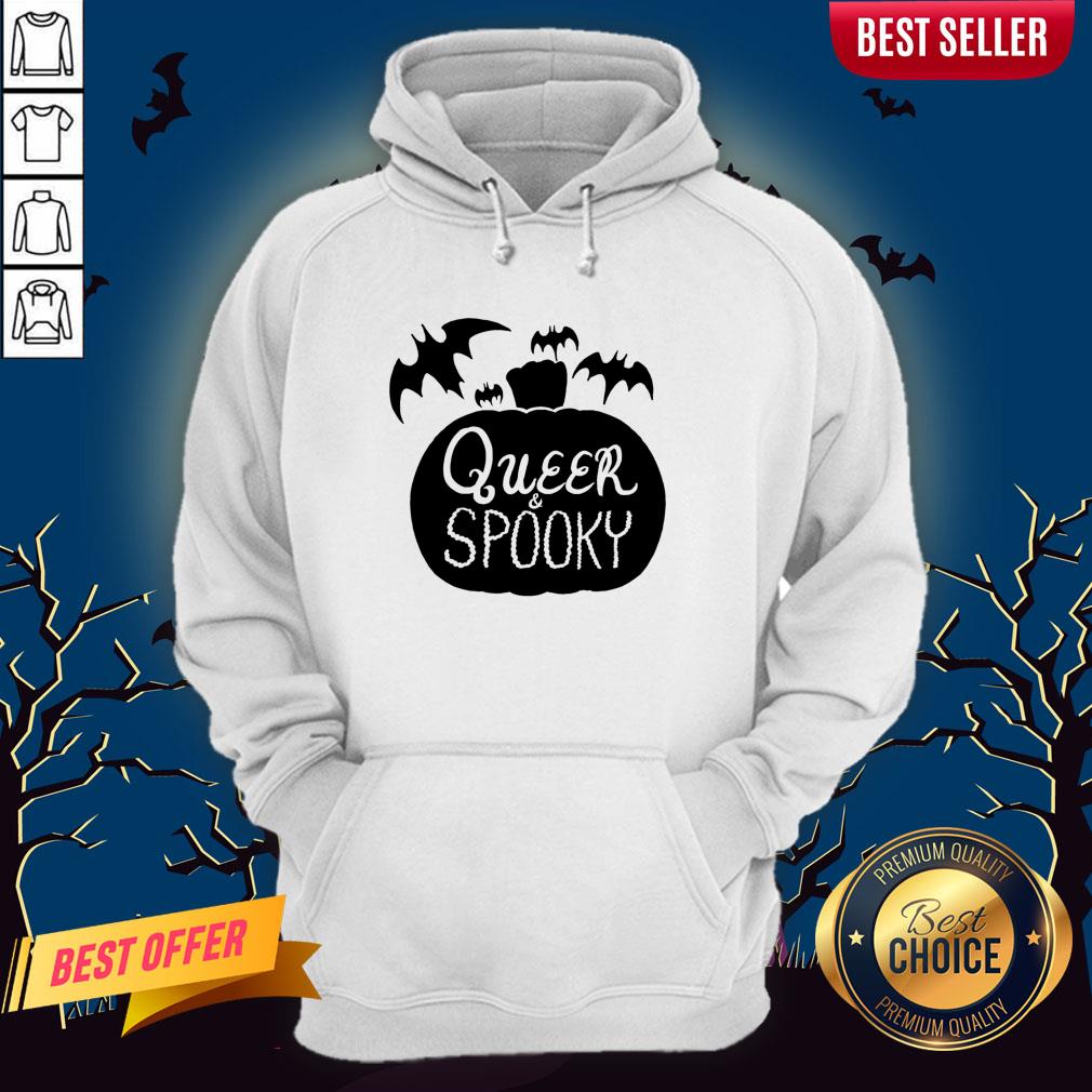 Queer And Spooky Pumpkin Bats Halloween Shirt