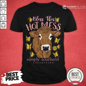 Good Simply Southern Collection Bless This Hot Mess Cow Shirt