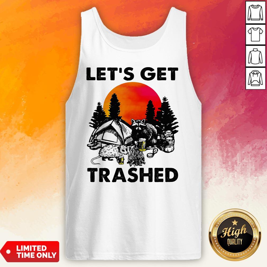 Raccoon Let’S Get Trashed Sunset Shirt