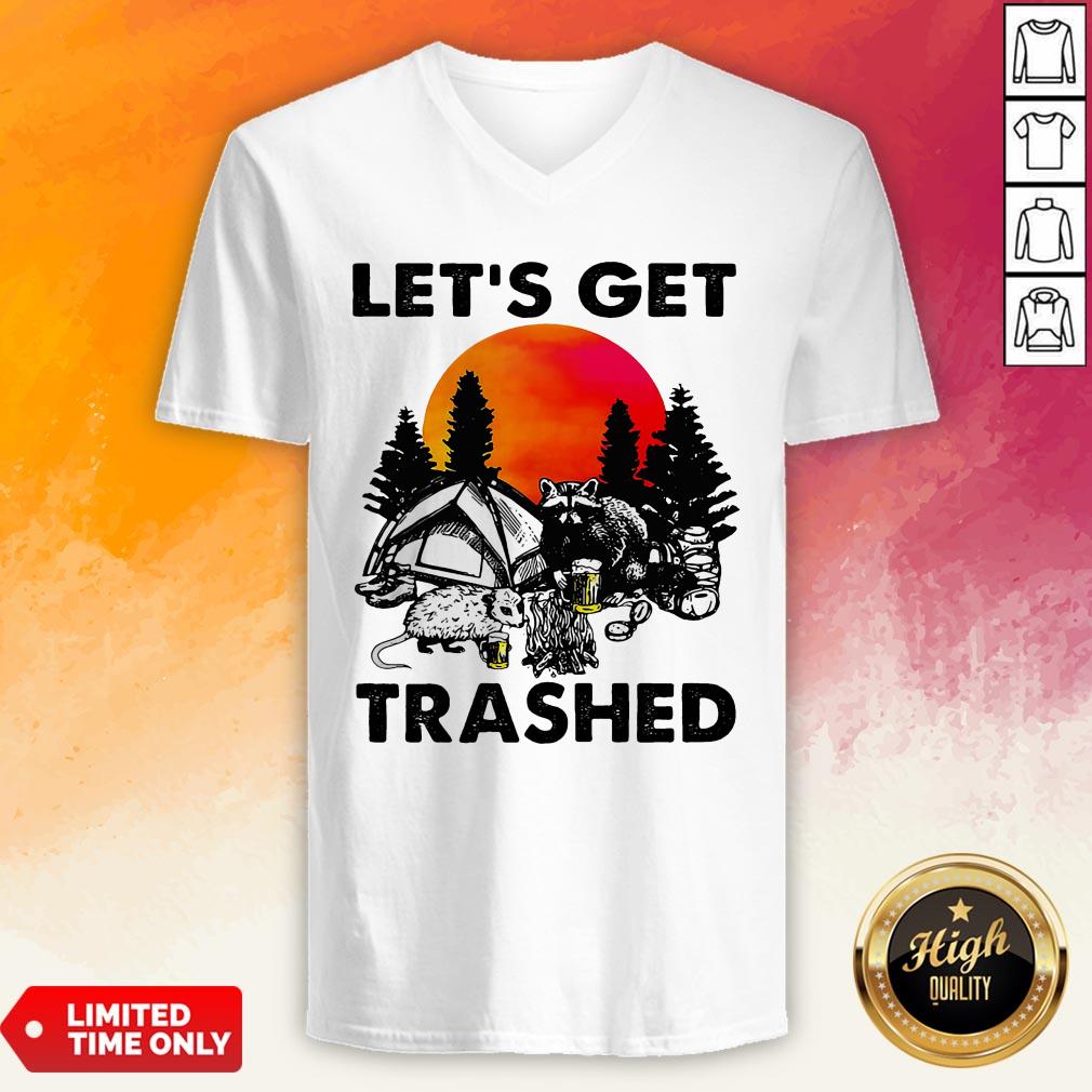 Raccoon Let’S Get Trashed Sunset Shirt