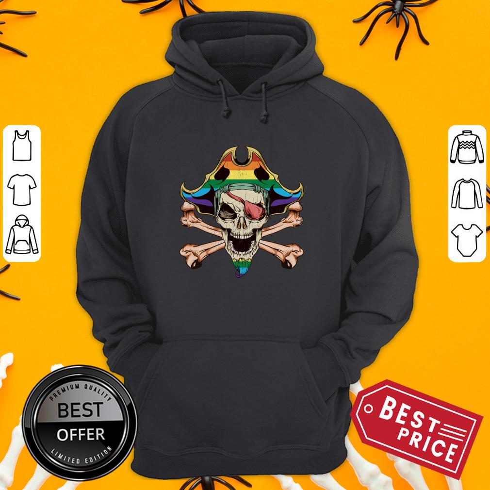 Rainbow Jolly Roger Pirate LGBT Pride Halloween Shirt