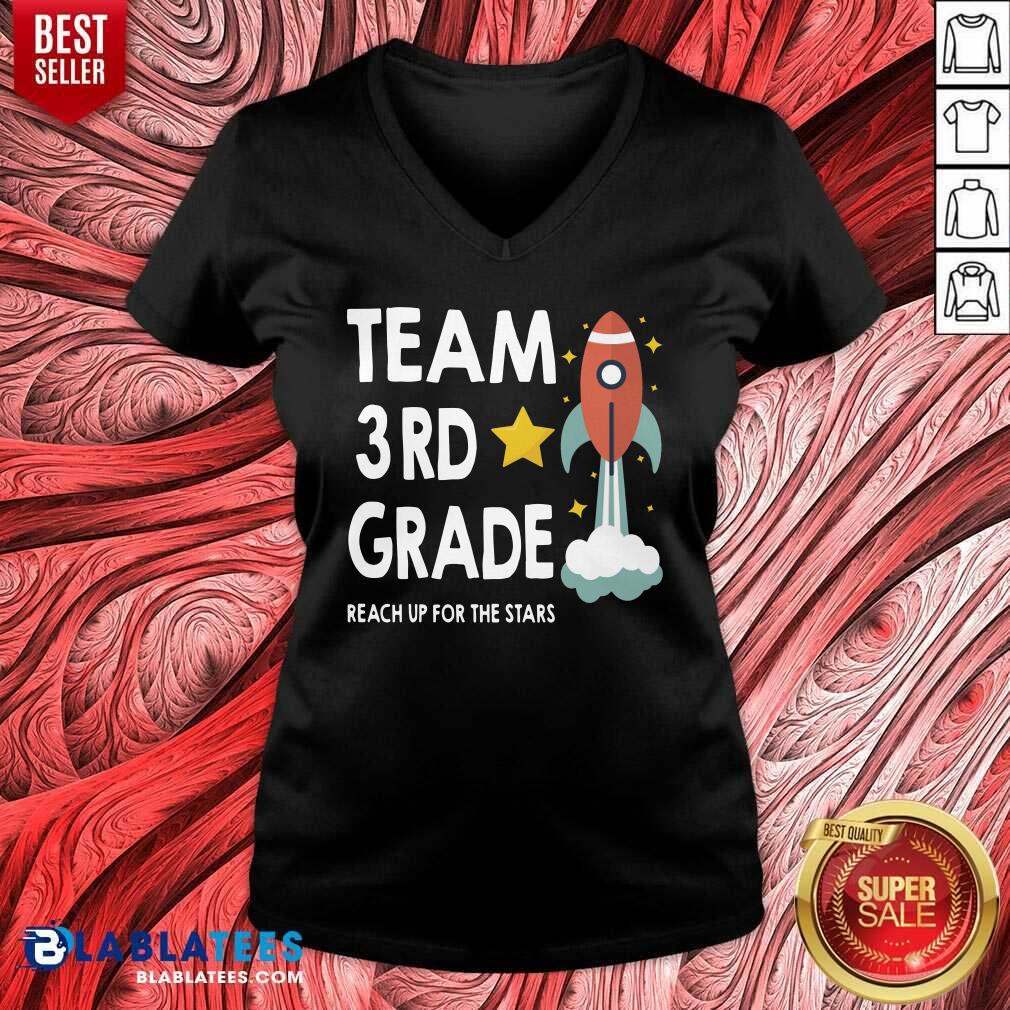 Reach Up For The Stars 3rd Grade Teacher Shirt