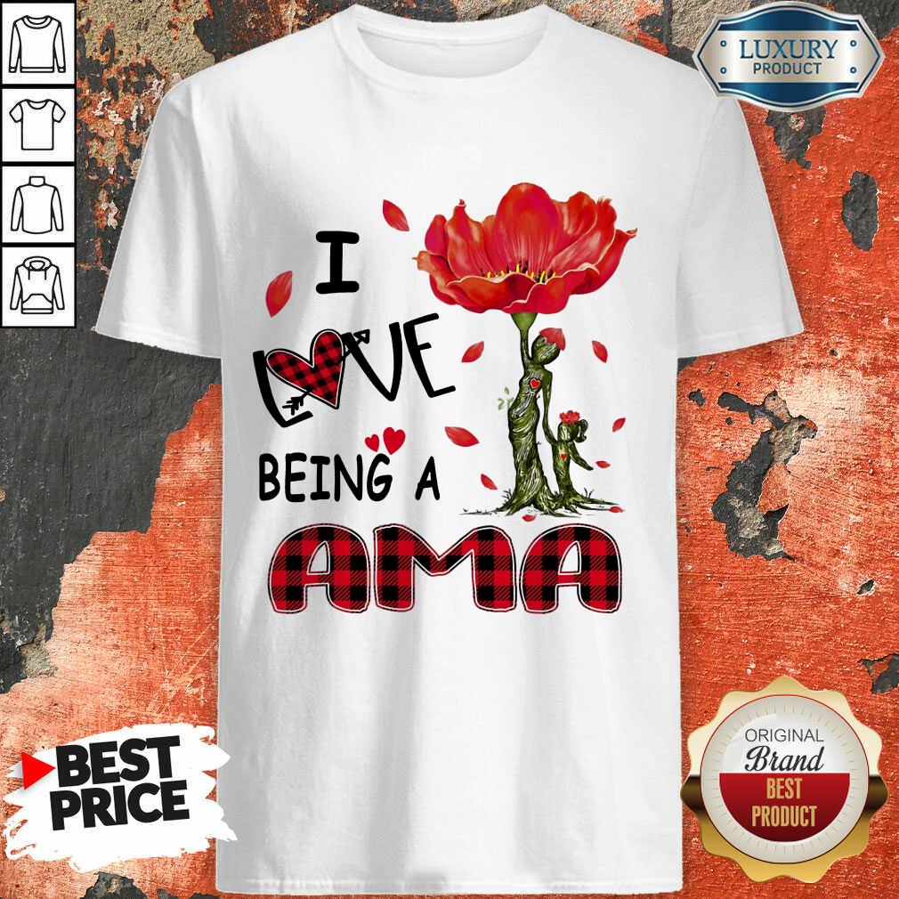 Red Flower I Love Being An Ama Shirt