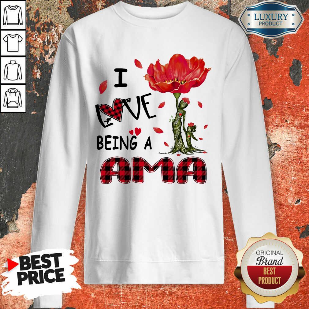 Red Flower I Love Being An Ama Shirt
