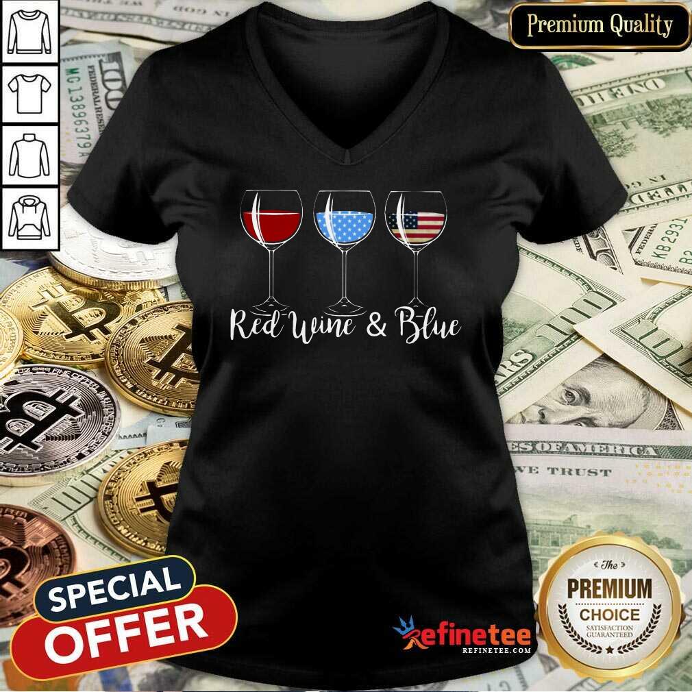 Red Wine And Blue 4th Of July Shirt