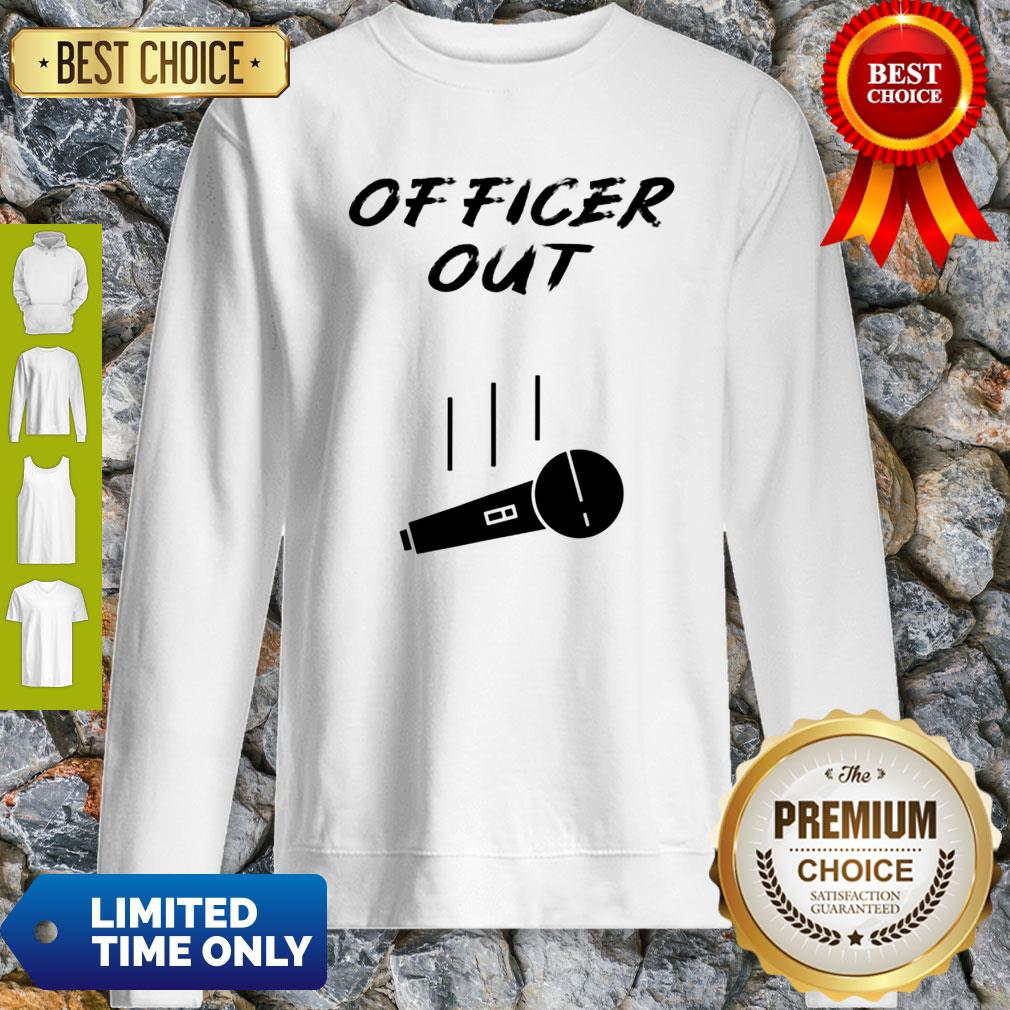 Retired Cop Out Policeman Policewoman Retirement Mic Drop Shirt