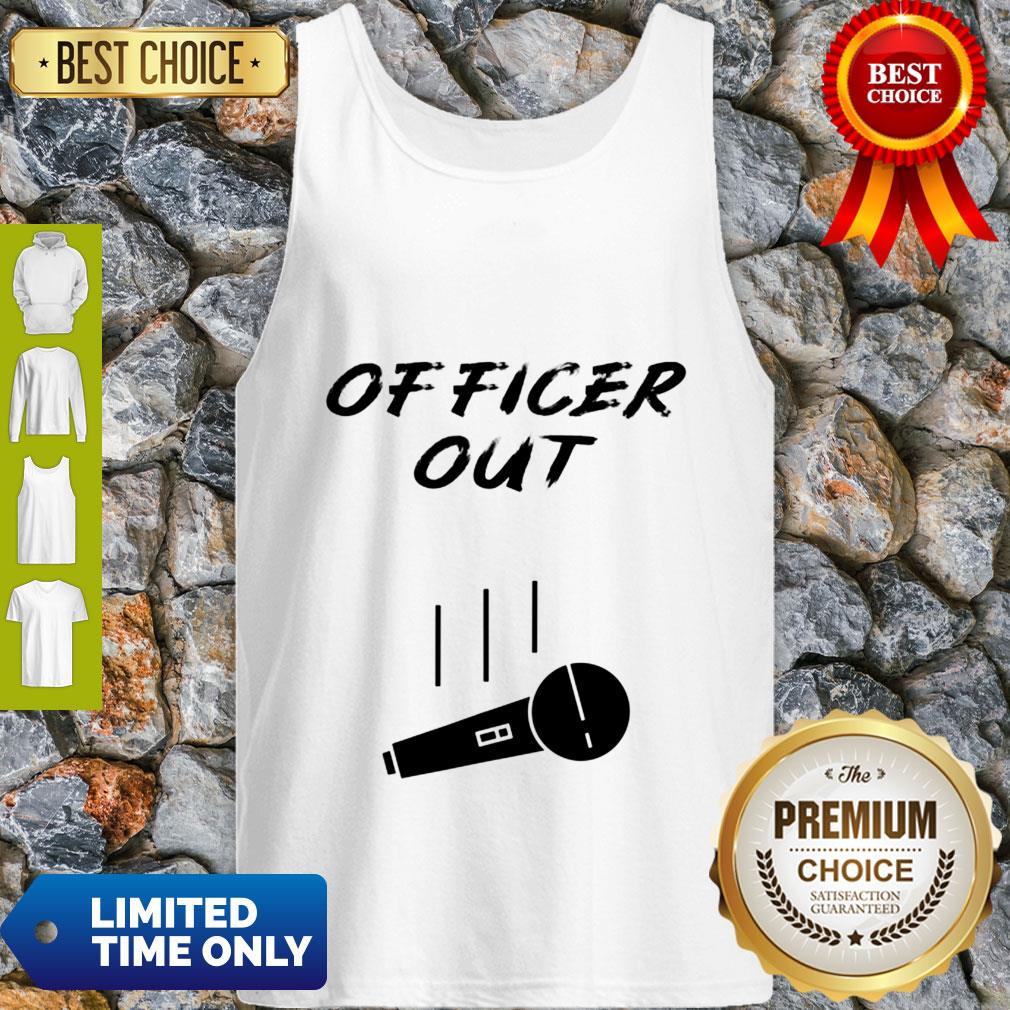 Retired Cop Out Policeman Policewoman Retirement Mic Drop Shirt