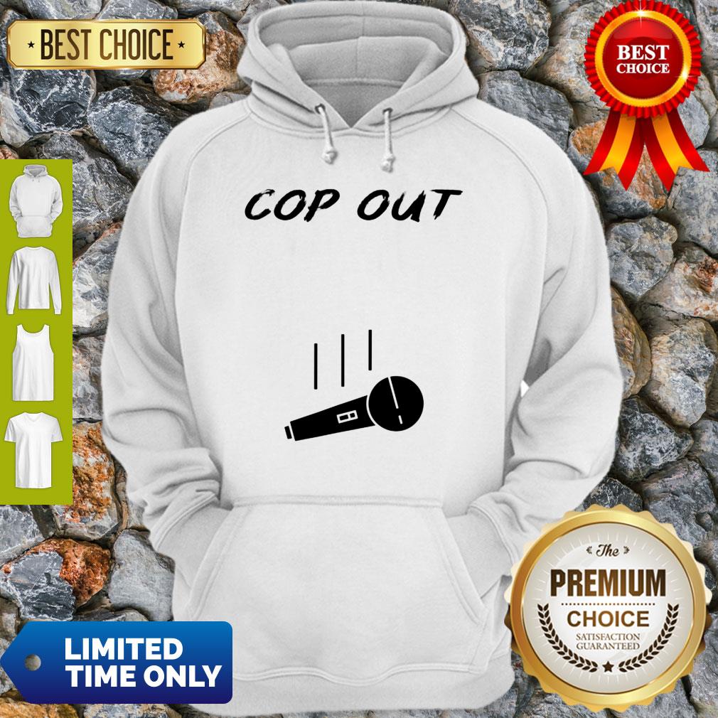 Retired Cop Out Retirement Party Gift Idea Mic Drop Saying Shirt