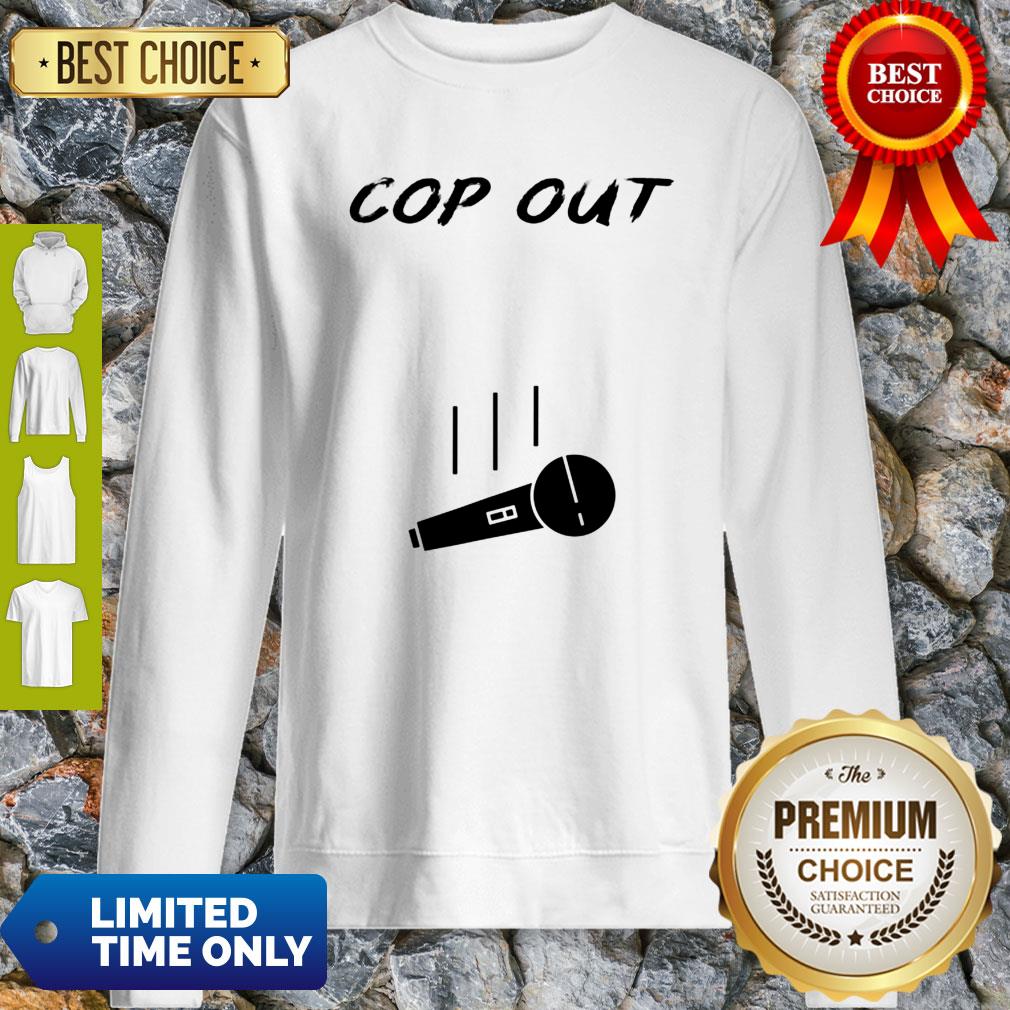 Retired Cop Out Retirement Party Gift Idea Mic Drop Saying Shirt