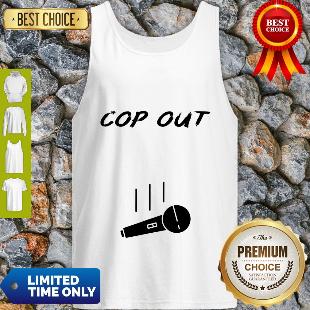Retired Cop Out Retirement Party Gift Idea Mic Drop Saying Shirt