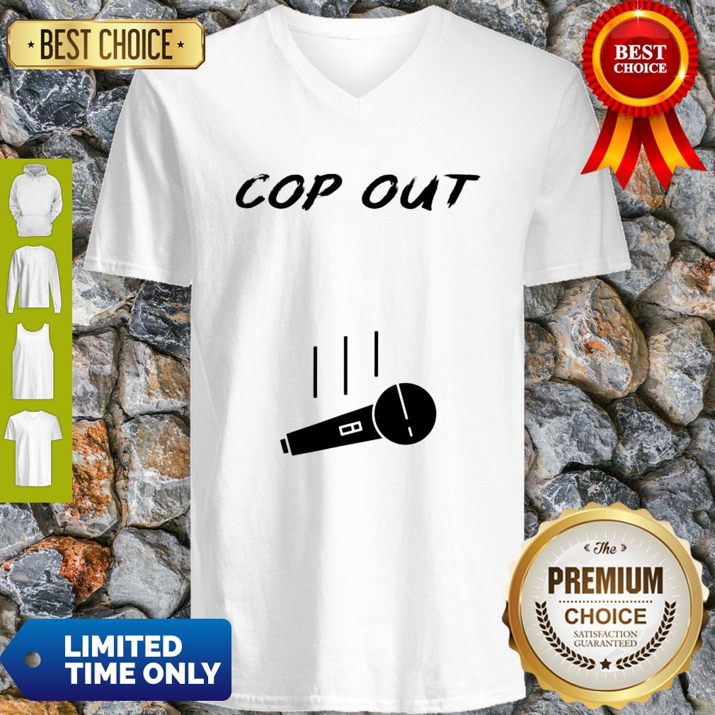 Retired Cop Out Retirement Party Gift Idea Mic Drop Saying Shirt
