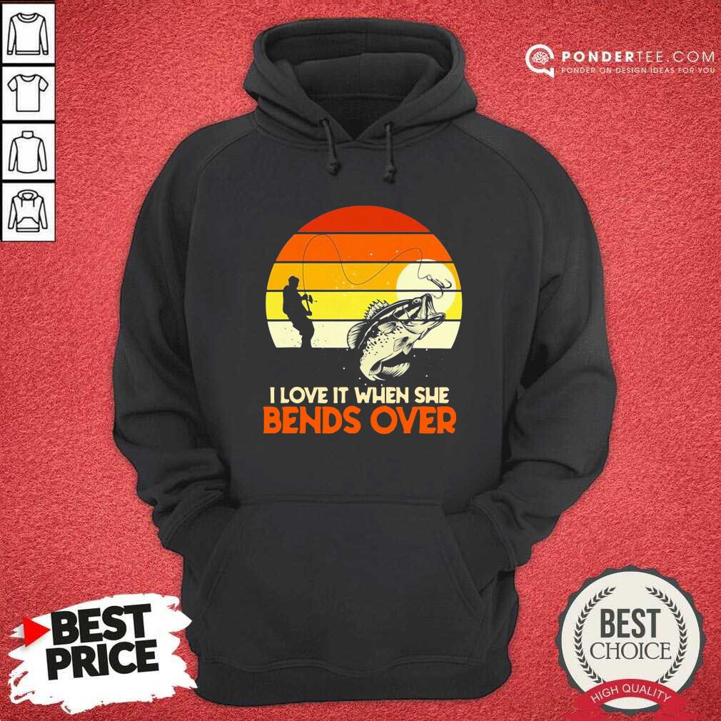 Retro Fishing I Love It When She Bends Over Vintage Shirt