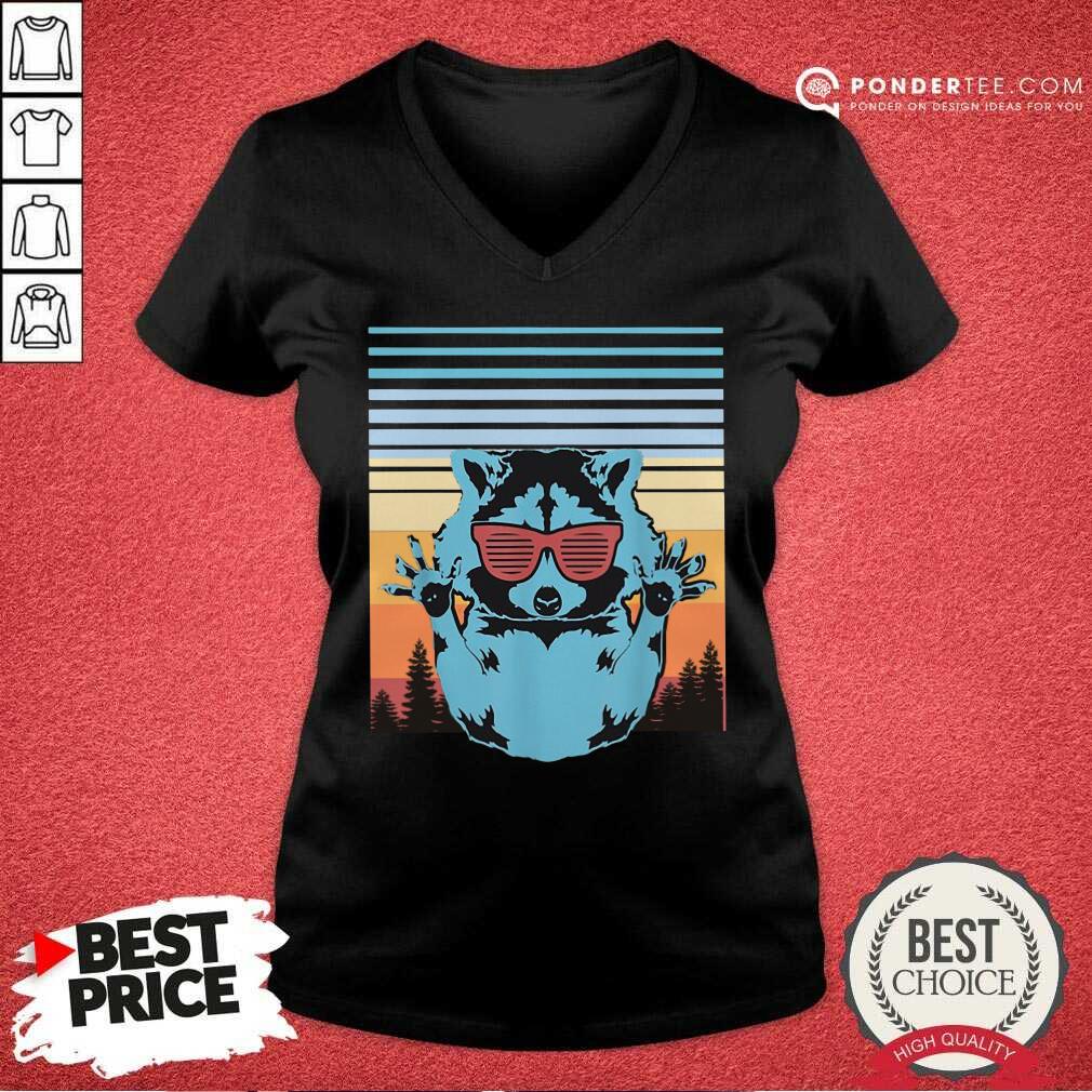 Retro Trash Panda Cool Racoon Zoo Animal Raccoon Shirt