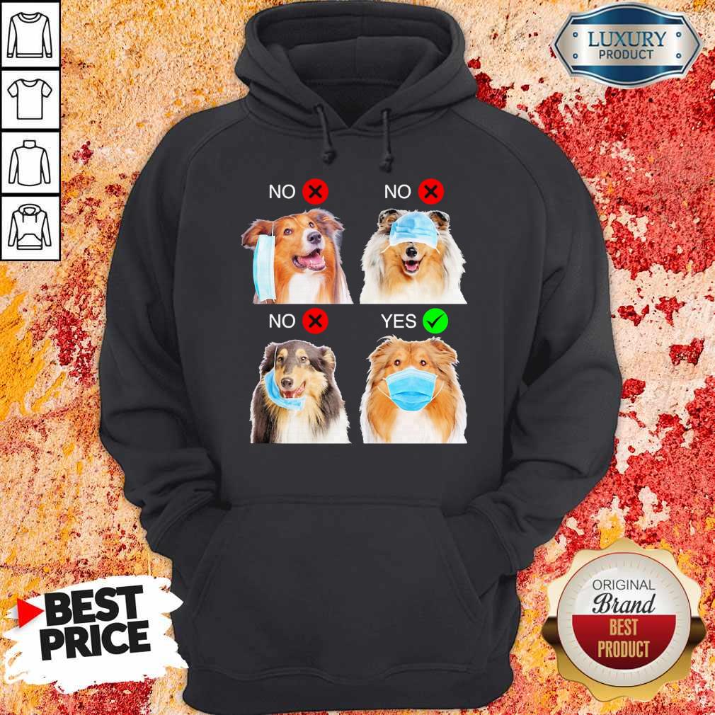 Rough Collie Dogs Right Way To Wear Mask Shirt