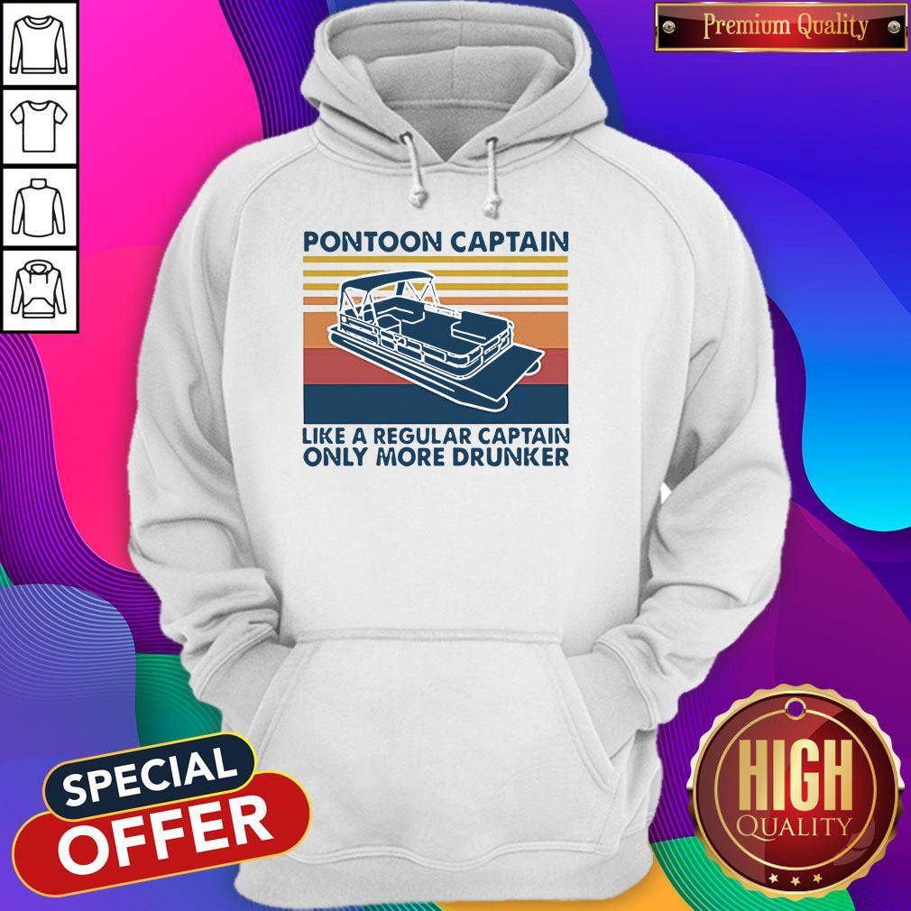 Vintage Pontoon Captain Like A Regular Captain Only More Drunker Shirt