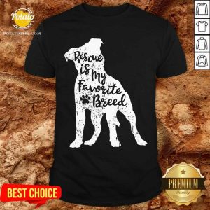 Women's Rescue Is My Favorite Breed Pitbull Dog Pit Bull Mom Gift Shirt