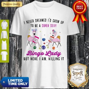Nice I Never Dreamed I’d Grow Ip To Be A Super Sexy Bingo Lady Shirt