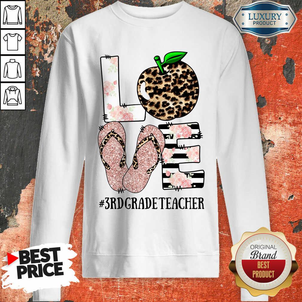 Sandals Leopard Love 3rd Grade Teacher Shirt
