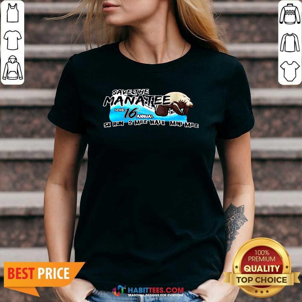 Save The Manatee LCHS 16 Annual 5k Run 2 Mile Walk Mini Mile Shirt
