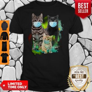 Official Three Cat Wear Face Mask Shirt
