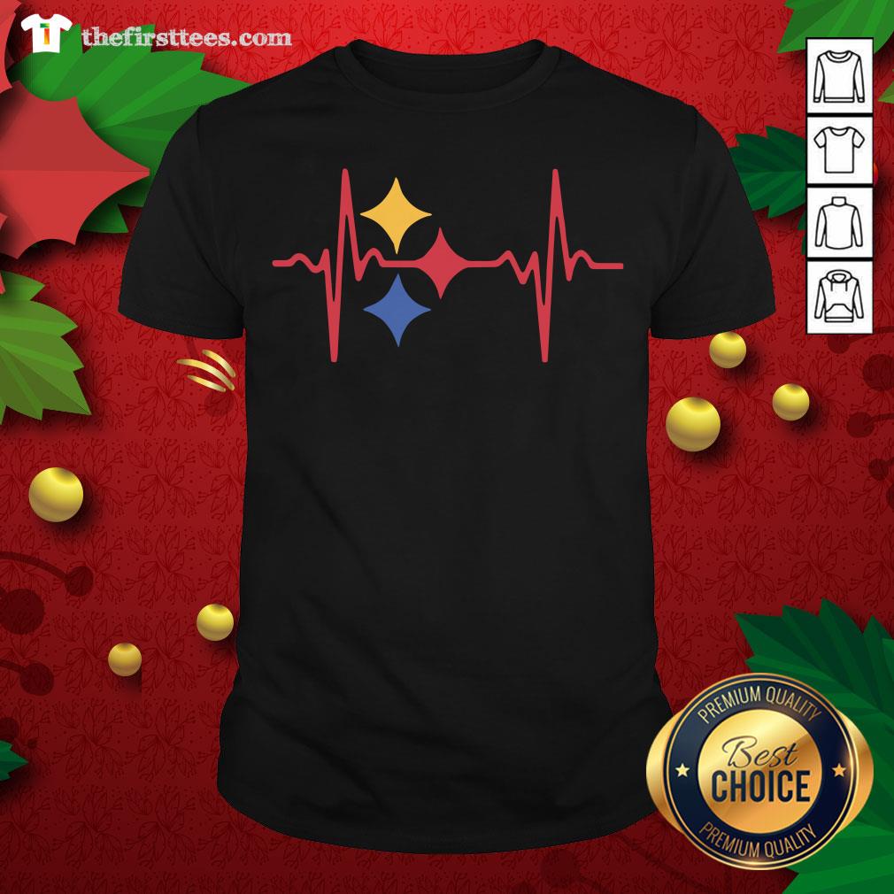 Colorful Heartbeat Pittsburgh Steelers Shirt