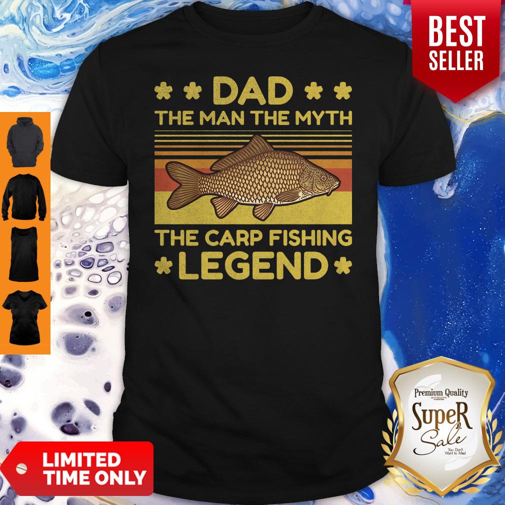 Pretty Dad The Man The Myth The Carp Fishing Legend Vintage Shirt
