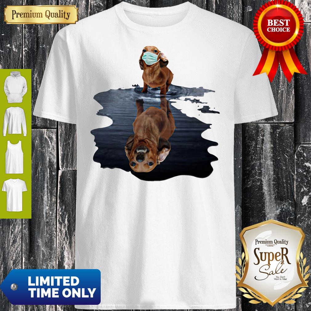 Top Dachshund Mask Reflection Shirt