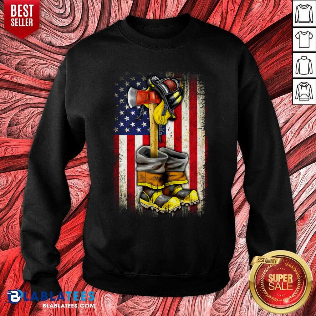 Shoes Proud Firefighter American Flag Shirt