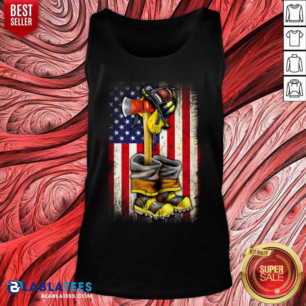 Shoes Proud Firefighter American Flag Shirt
